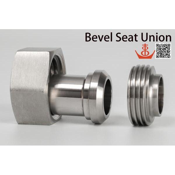 3A BEVEL SEAT Union Fittings, INOX Stainless Steel Hygienic Union Fittings, Dairy Fittings 3A BEVEL SEAT - 食品/飲料/啤酒/釀造/製酒/牛乳/生技/製藥/化妝品/化工/淨水處理/個人照護/車輛/電子/半導體/食品飲料包裝機械/整廠規劃/整廠設備/廠務系統/衛生級配管工程用管件 3A BEVEL SEAT 食品衛生級由任(接頭、牙口、螺母)