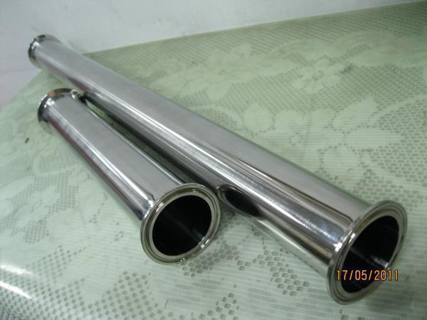 Stainless Steel SANITARY HYGIENIC TUBE with Tri Clamp Connections, Ferrule Connections ( CUSTOM LENGTH ) , inox stainless steel sanitary hygienic tube fittings - 3A, IDF, Seamless, Bead Removed ... 食品/飲料/啤酒/釀造/牛乳/製藥/生技/食品飲料機械整廠規劃整廠設備衛生配管工程用管件 食品衛生級 雙邊夾管 (可訂製長度)