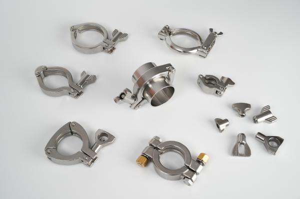 不鏽鋼 食品衛生級 管束, 管夾, 夾帶, 單鉚釘, 雙鉚釘 3A Tri-Clamp Union, I-Line Clamp, Q-Line Clamp 食品/飲料/啤酒/釀造/製酒/牛乳/生技/製藥/化妝品/化工/淨水處理/個人照護/車輛/電子/半導體/食品飲料包裝機械/整廠規劃/整廠設備/廠務系統/衛生級配管工程用管件